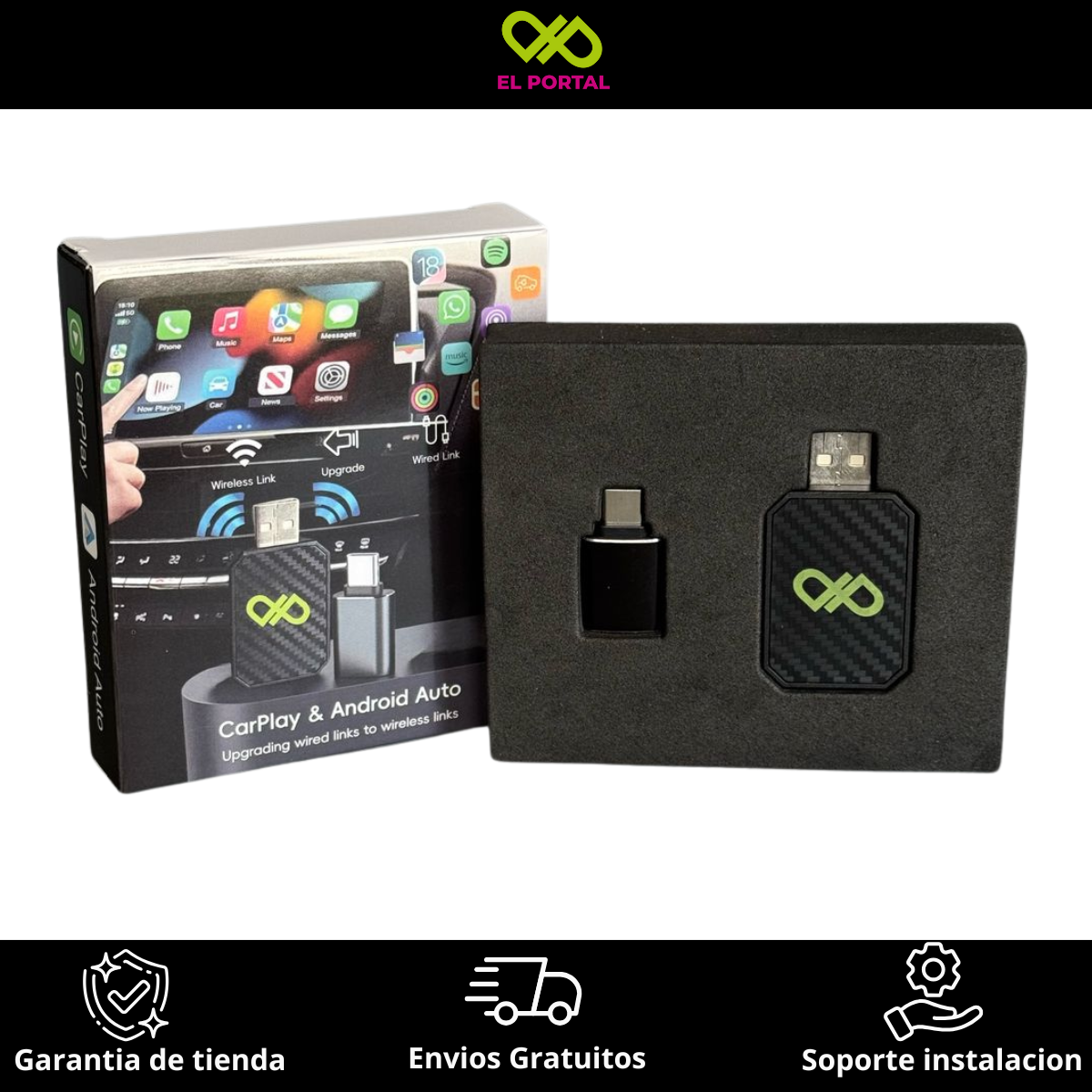 Adaptador Carplay-Android auto mini 2 en 1